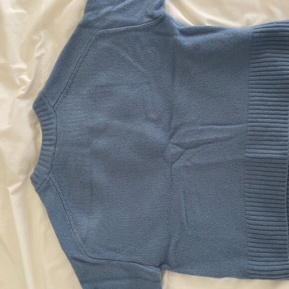 Sezane Blue Crew Neck Sweater in Medium - Picture 2 of 5